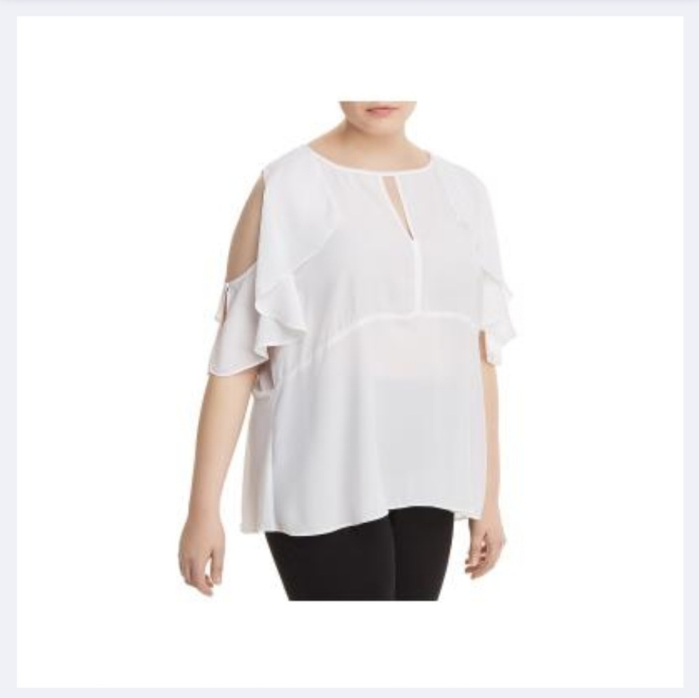 NWOT Keyhole Cold Shoulder Blouse